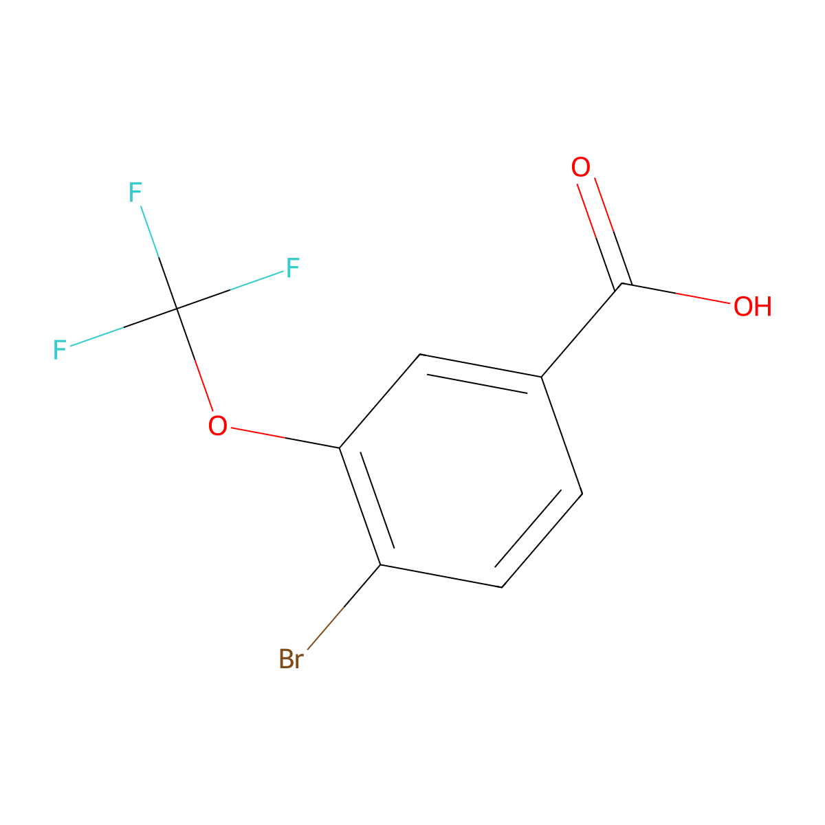 4-Bromo-3-(trifluoromethoxy)benzoic acid molecular structure, CAS 1008769-87-6