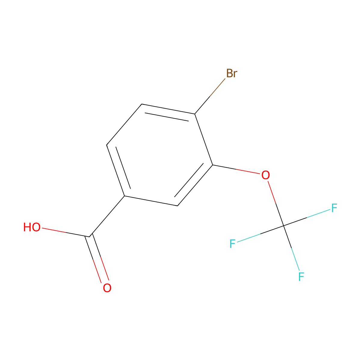 4-Bromo-3-(trifluoromethoxy)benzoic acid molecular structure, CAS 1008769-87-6