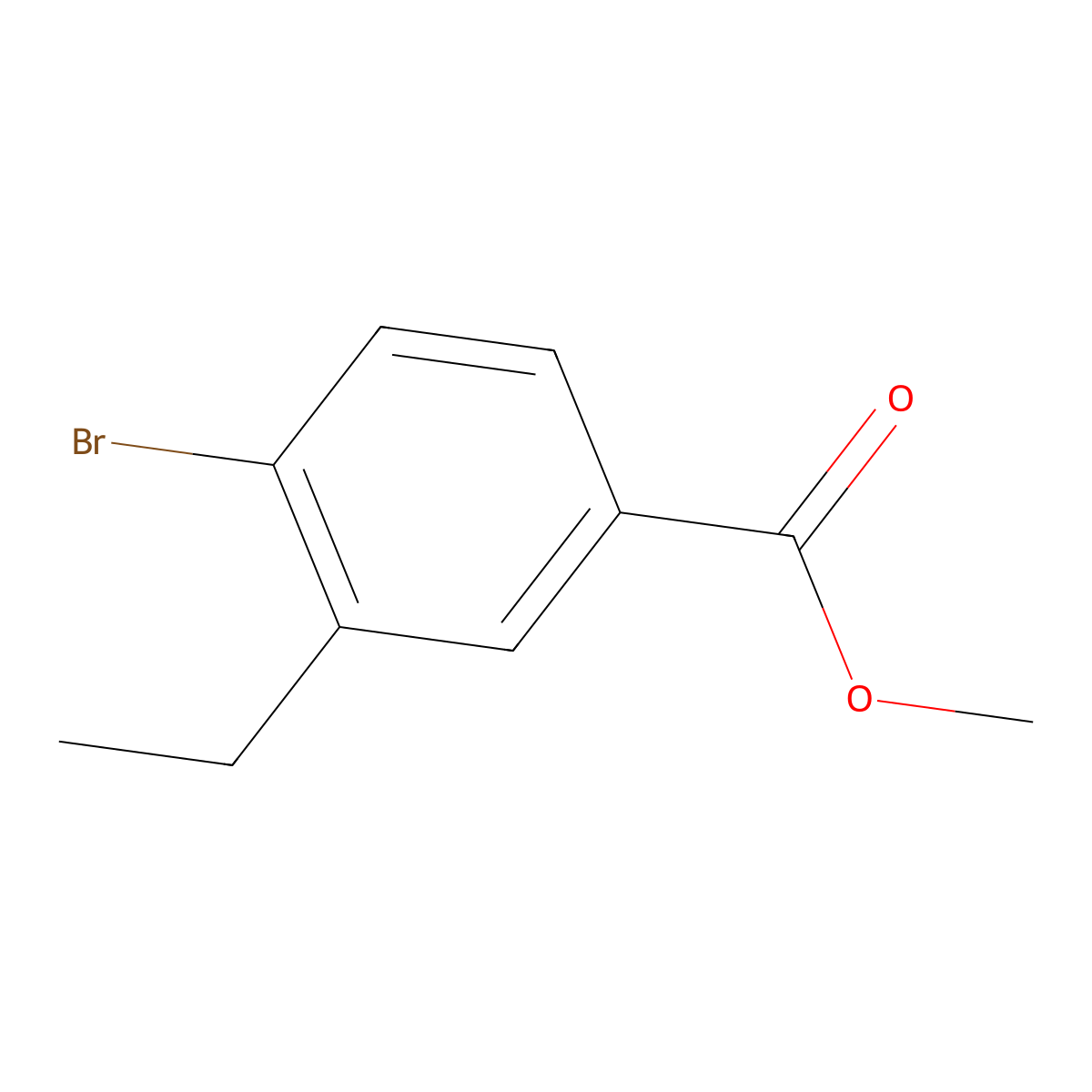Methyl 4-bromo-3-ethylbenzoate molecular structure, CAS 1008769-90-1