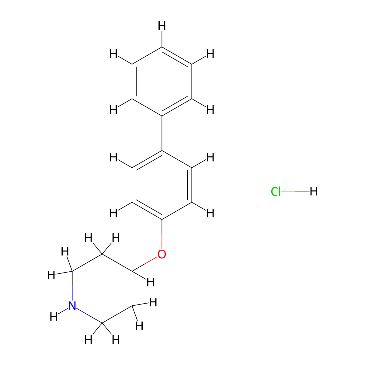 4-([1,1'-Biphenyl]-4-yloxy)piperidine hydrochloride molecular structure, CAS 1008773-38-3