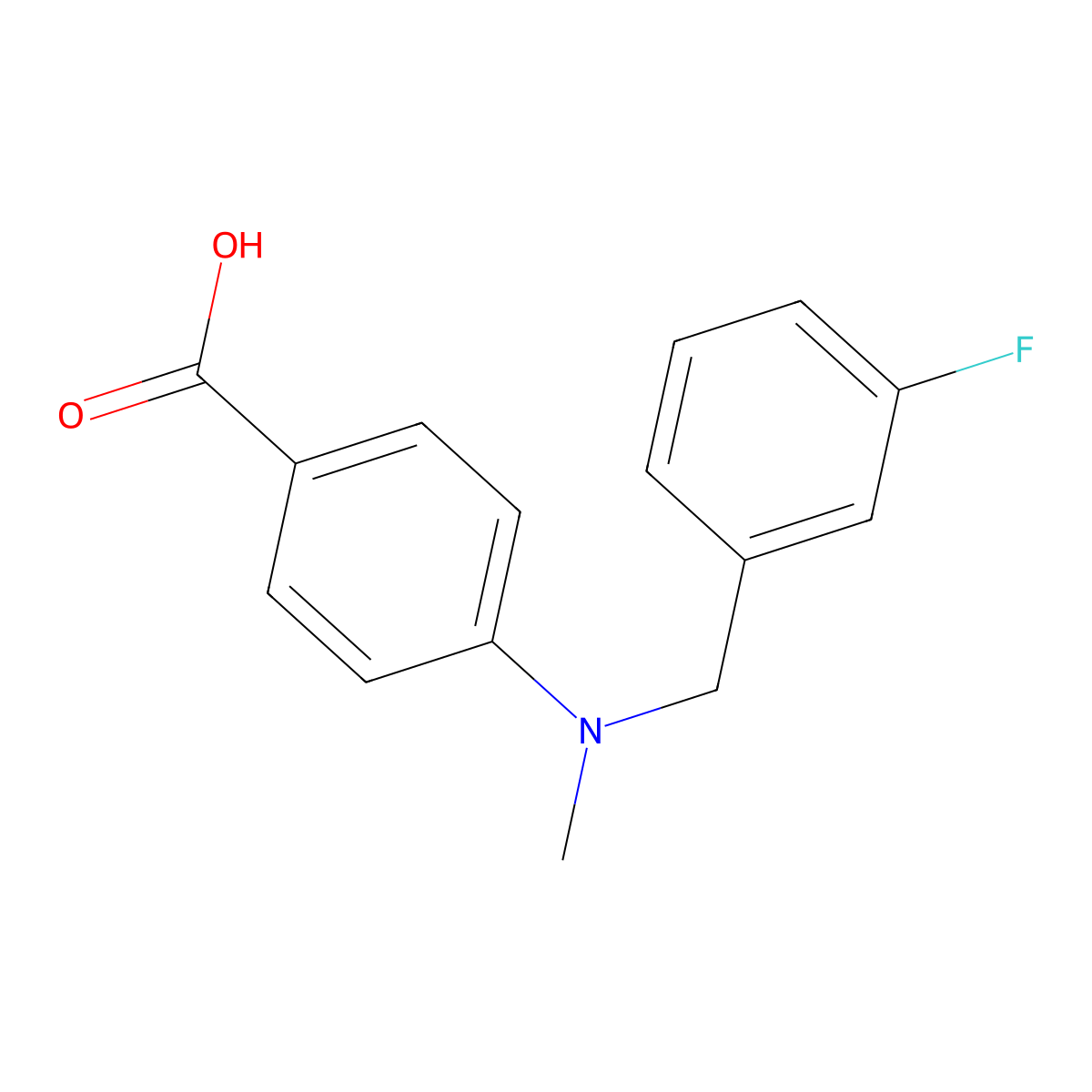 4-[[(3-Fluorophenyl)methyl]methylamino]benzoic acid molecular structure, CAS 1008773-98-5