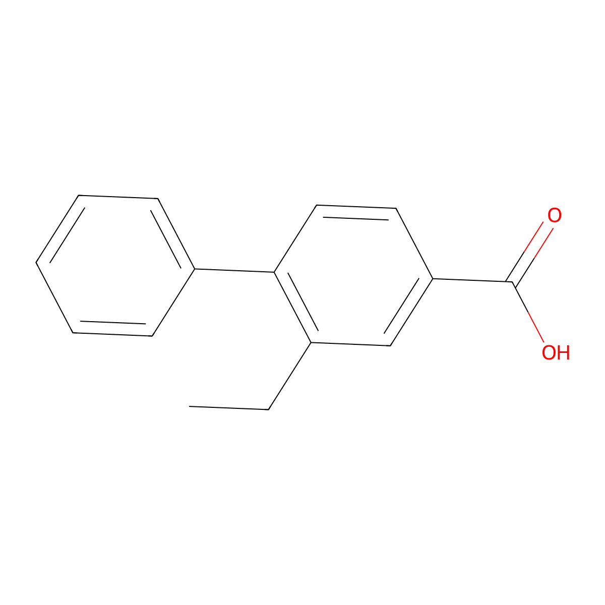 2-Ethyl-[1,1'-biphenyl]-4-carboxylic acid molecular structure, CAS 1008774-13-7