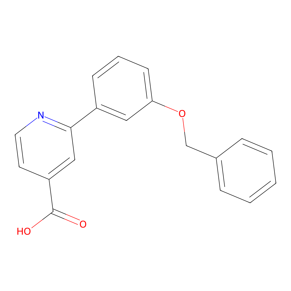 2-(3-Benzyloxyphenyl)isonicotinic acid molecular structure, CAS 1008774-47-7