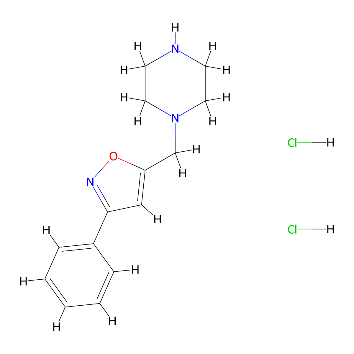 1-[(3-Phenyl-1,2-oxazol-5-yl)methyl]piperazine dihydrochloride molecular structure, CAS 1008774-63-7