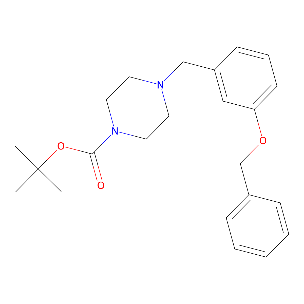 Tert-butyl 4-[3-(benzyloxy)benzyl]piperazine-1-carboxylate molecular structure, CAS 1008775-02-7