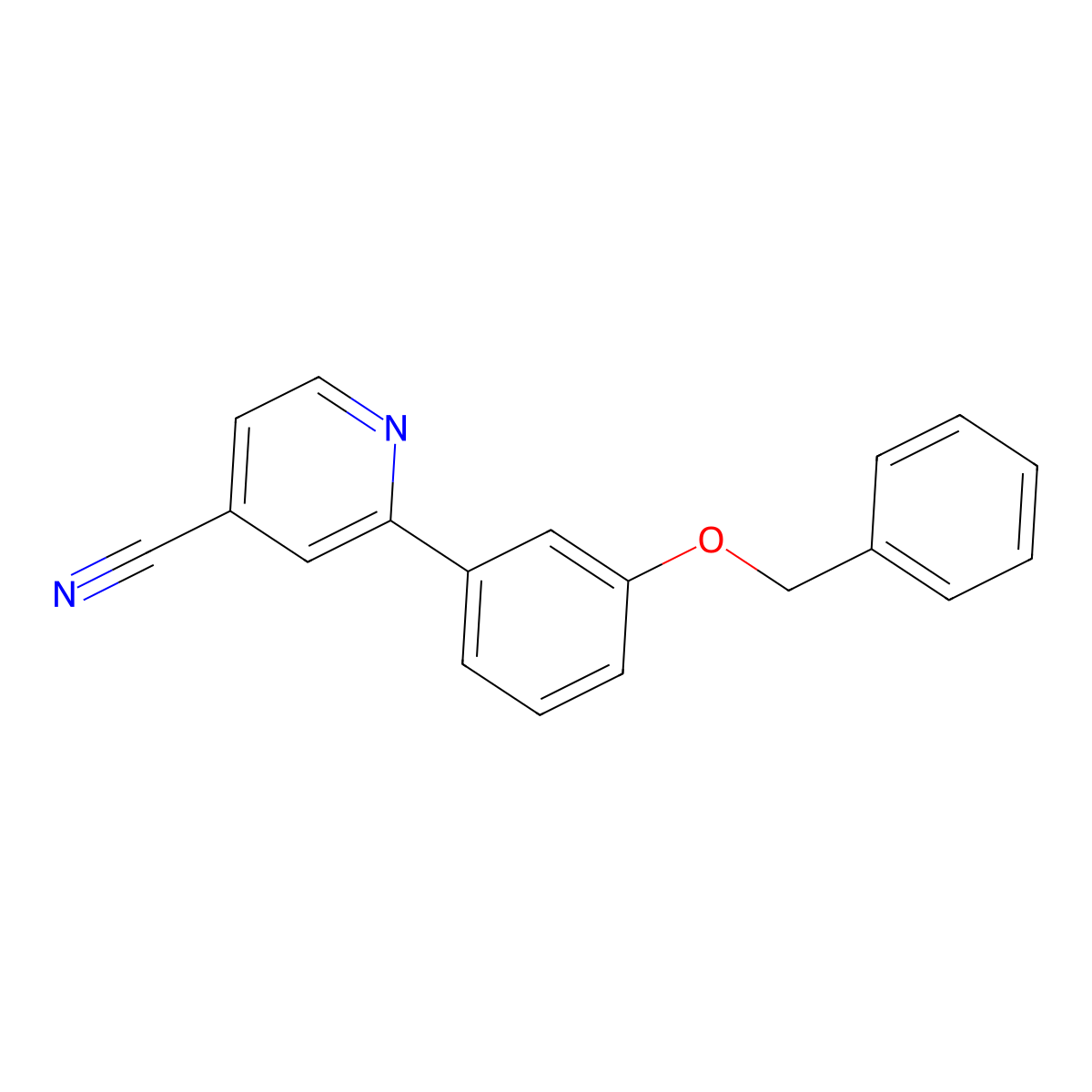 2-(3-(Benzyloxy)phenyl)isonicotinonitrile molecular structure, CAS 1008775-20-9