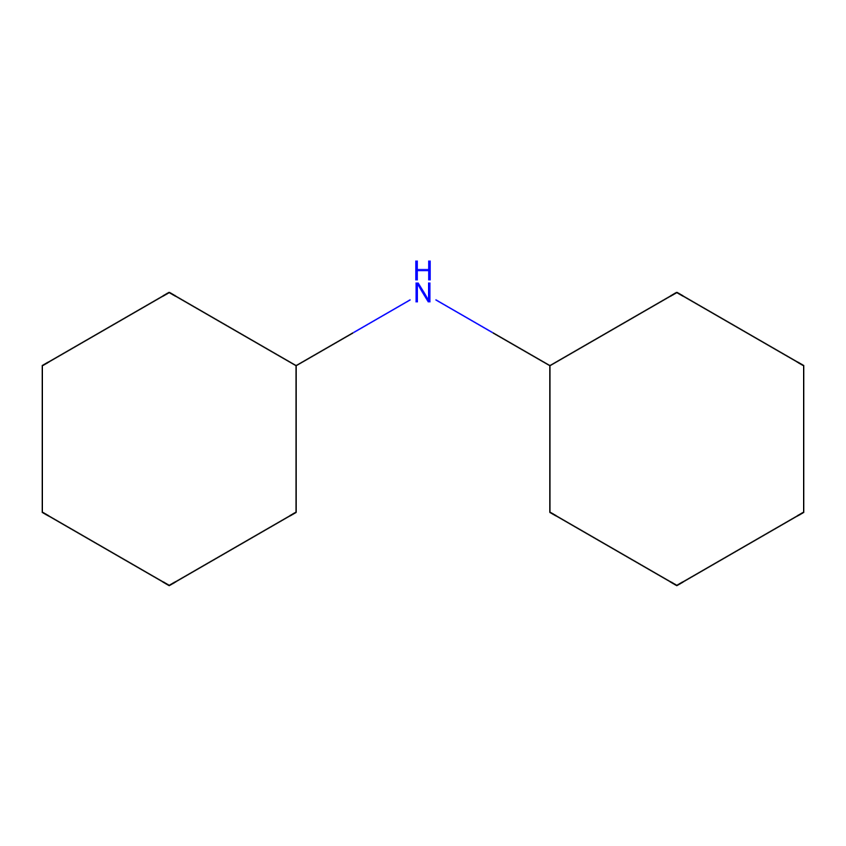 Dicyclohexylamine molecular structure, CAS 10088-11-6