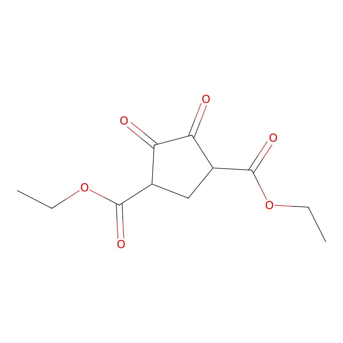1,3-Cyclopentanedicarboxylic acid, 4,5-dioxo-, 1,3-diethyl ester molecular structure, CAS 10088-87-6