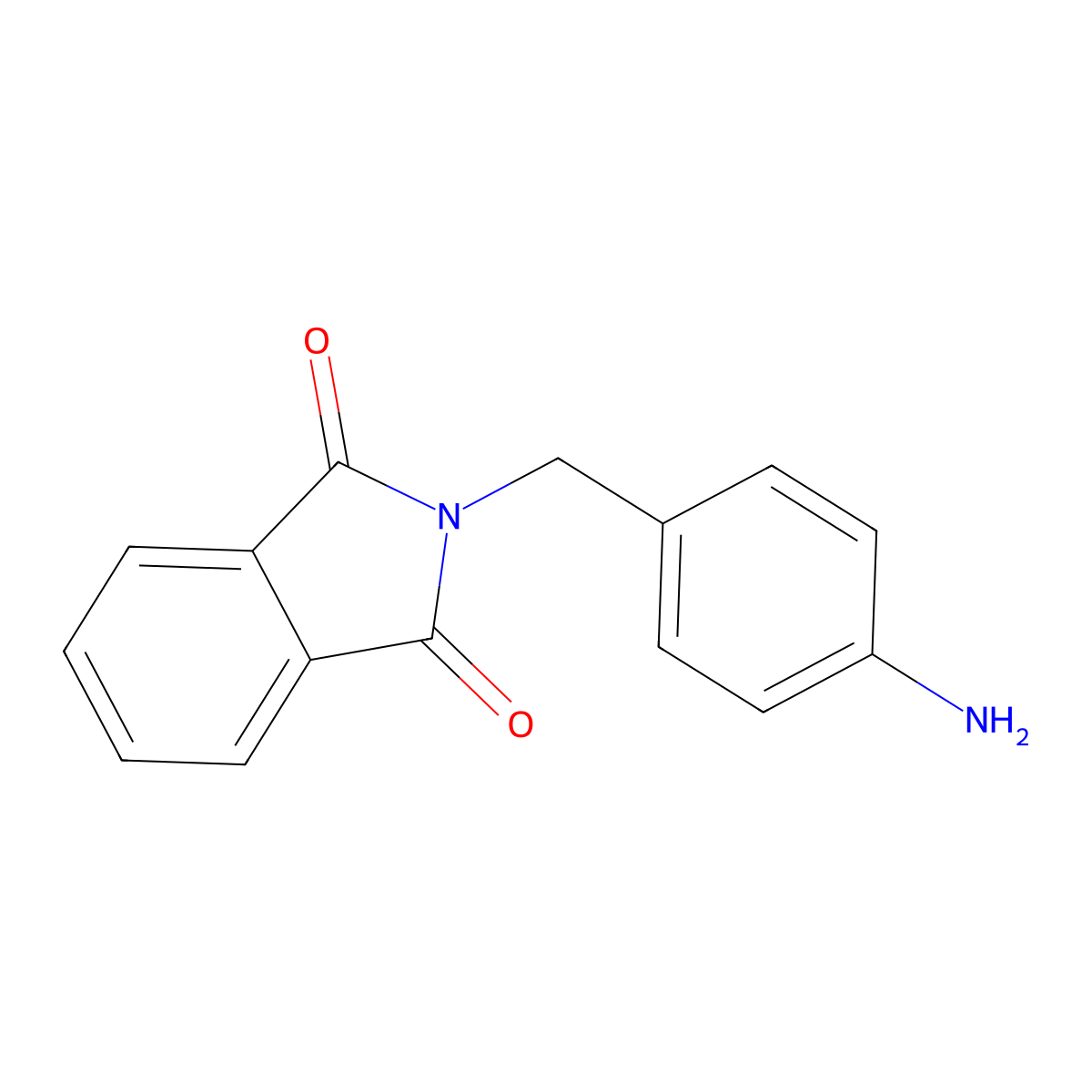 4-N-Phthaloylglyaminomethyl aniline molecular structure, CAS 100880-61-3