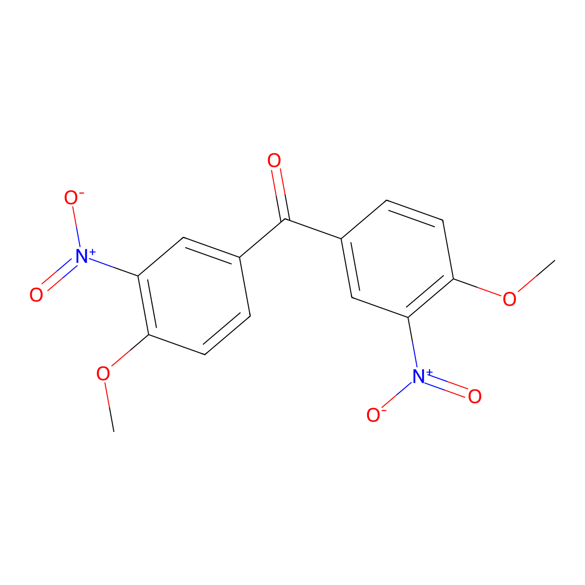 Bis(4-methoxy-3-nitrophenyl)methanone molecular structure, CAS 100881-20-7