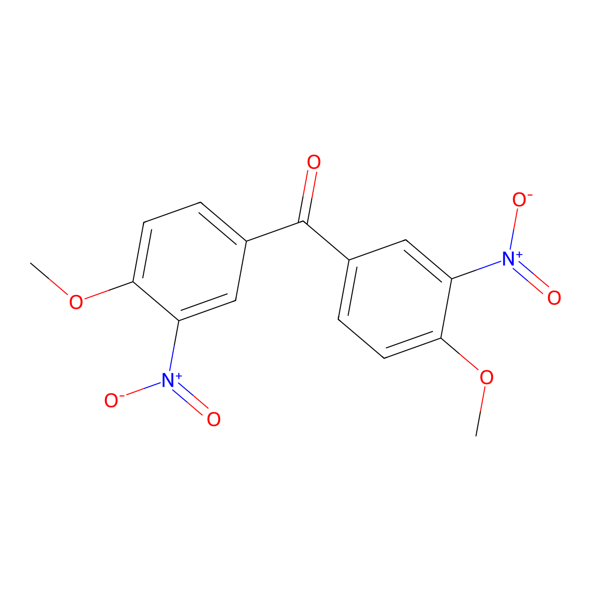 Bis(4-methoxy-3-nitrophenyl)methanone molecular structure, CAS 100881-20-7
