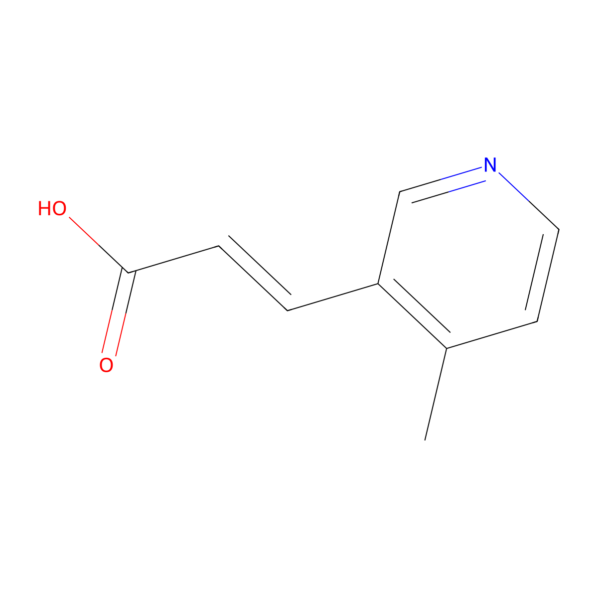 3-(4-methylpyridin-3-yl)prop-2-enoic Acid molecular structure, CAS 100881-85-4