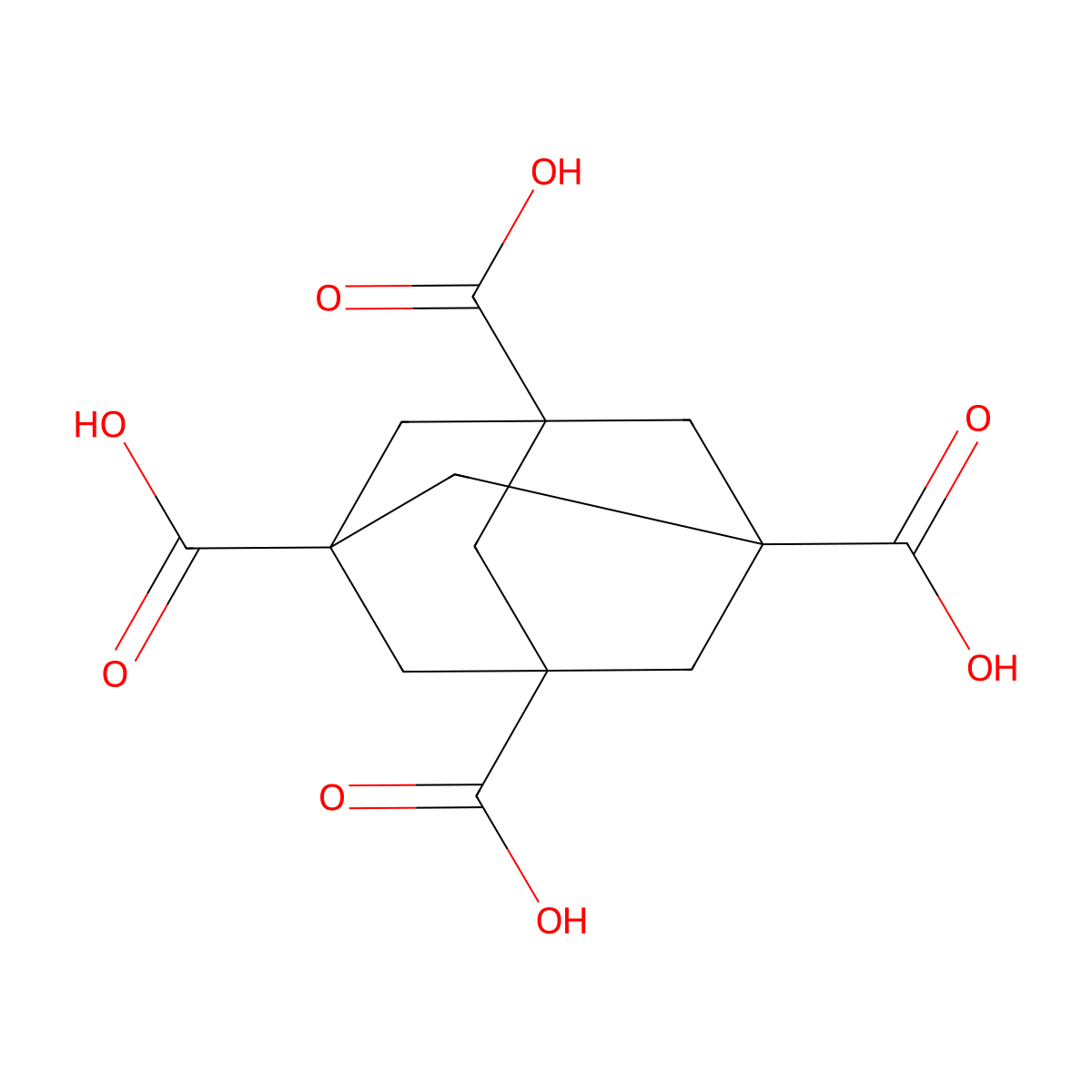 1,3,5,7-Adamantanetetracarboxylic acid molecular structure, CAS 100884-80-8