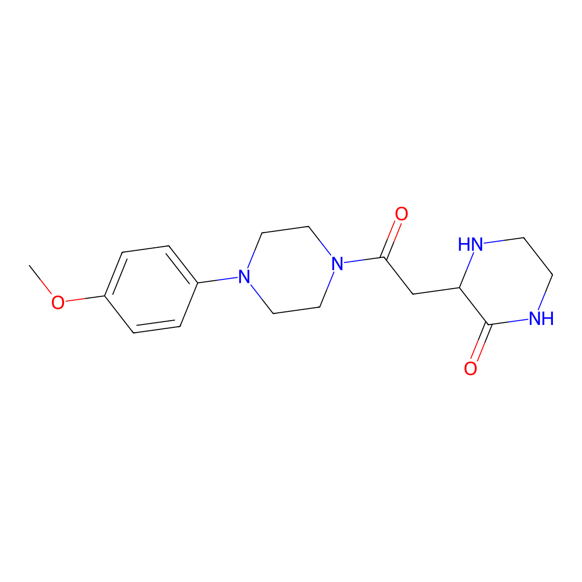 3-{2-[4-(4-Methoxyphenyl)piperazin-1-yl]-2-oxoethyl}piperazin-2-one molecular structure, CAS 1008858-18-1