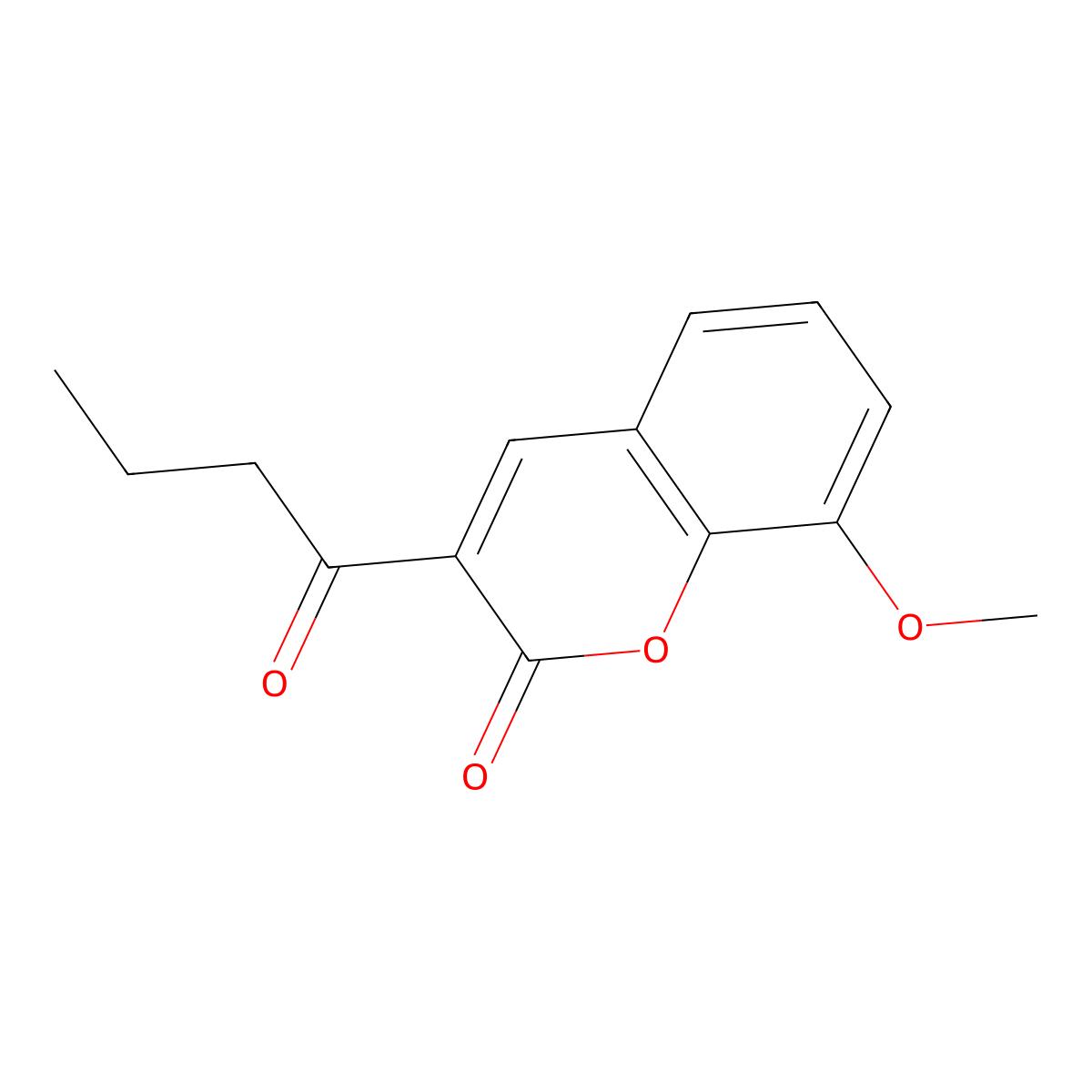 3-butanoyl-8-methoxy-2H-chromen-2-one molecular structure, CAS 100886-56-4