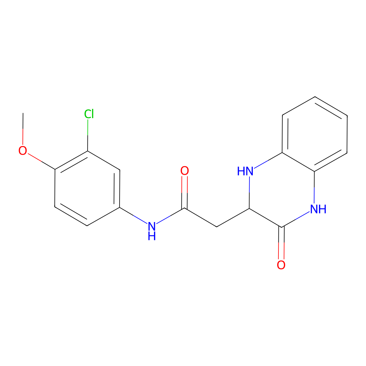 N-(3-chloro-4-methoxyphenyl)-2-(3-oxo-1,2,3,4-tetrahydroquinoxalin-2-yl)acetamide molecular structure, CAS 1008861-94-6