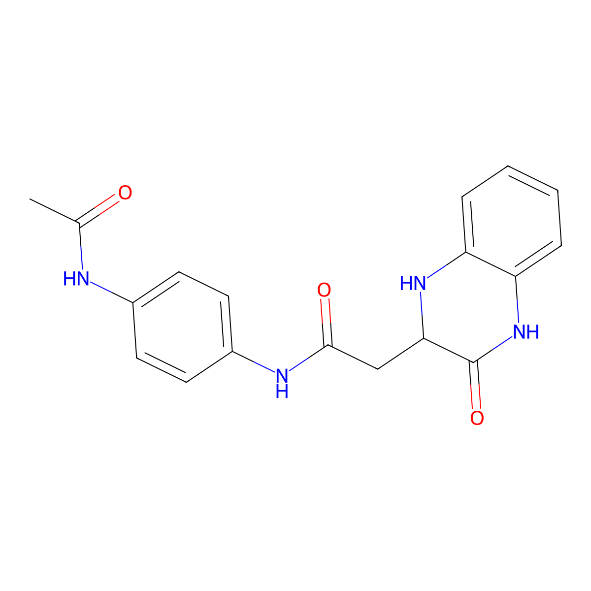 N-(4-acetamidophenyl)-2-(3-oxo-1,2,3,4-tetrahydroquinoxalin-2-yl)acetamide molecular structure, CAS 1008865-40-4
