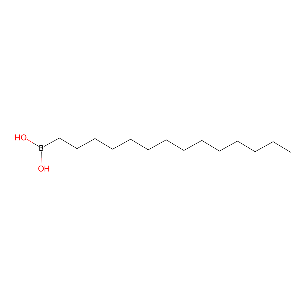 n-Tetradecylboronic acid molecular structure, CAS 100888-40-2