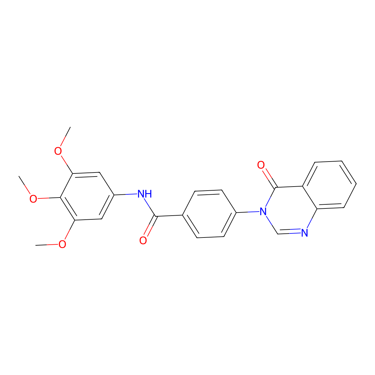 4-(4-oxoquinazolin-3(4H)-yl)-N-(3,4,5-trimethoxyphenyl)benzamide molecular structure, CAS 1008889-07-3