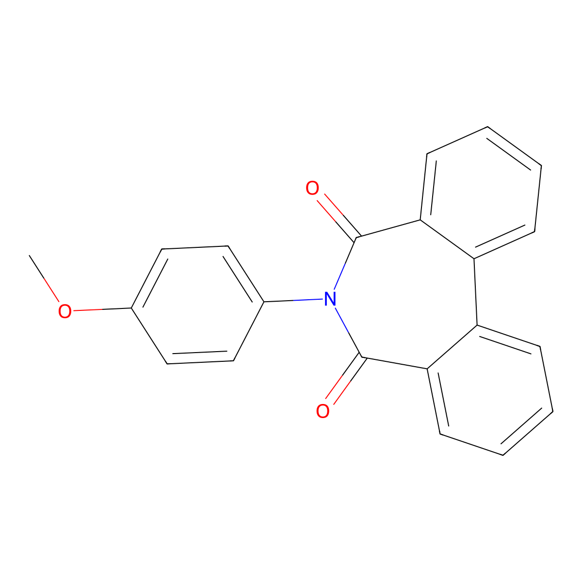 6-(4-Methoxyphenyl)-5H-dibenzo[c,E]azepine-5,7(6H)-dione molecular structure, CAS 100892-01-1
