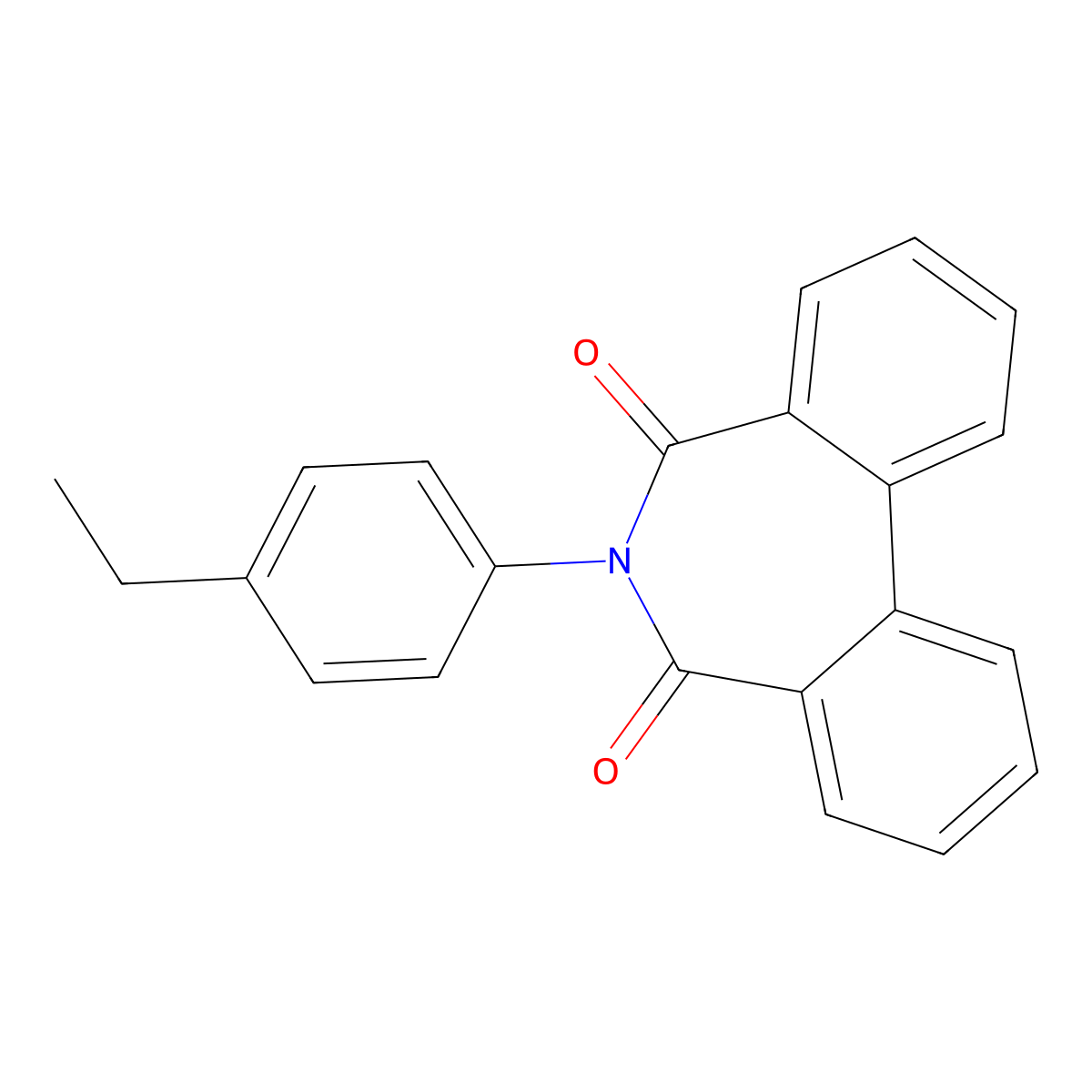 6-(4-Ethylphenyl)benzo[d][2]benzazepine-5,7-dione molecular structure, CAS 100892-04-4
