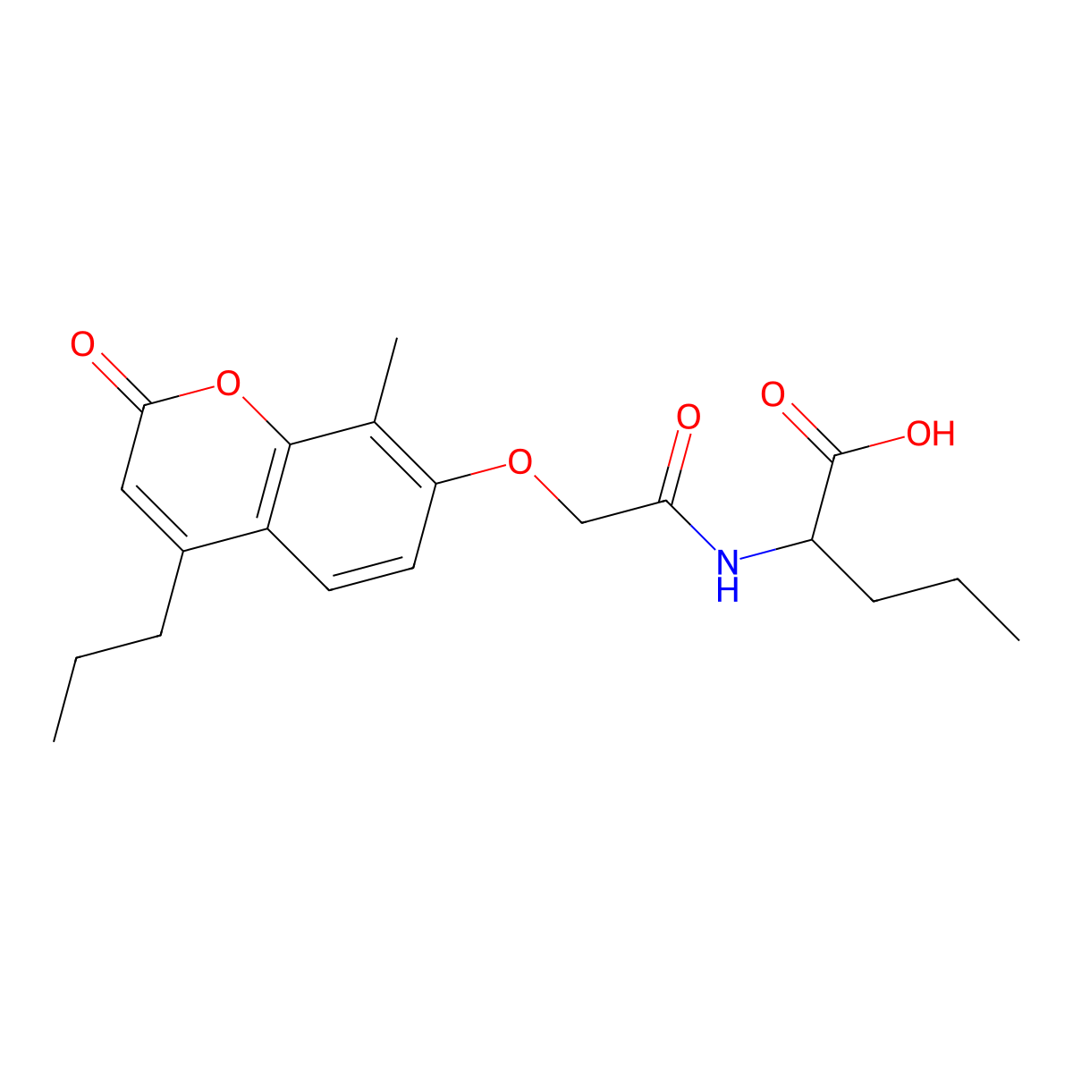 N-{[(8-methyl-2-oxo-4-propyl-2H-chromen-7-yl)oxy]acetyl}norvaline molecular structure, CAS 1008922-59-5