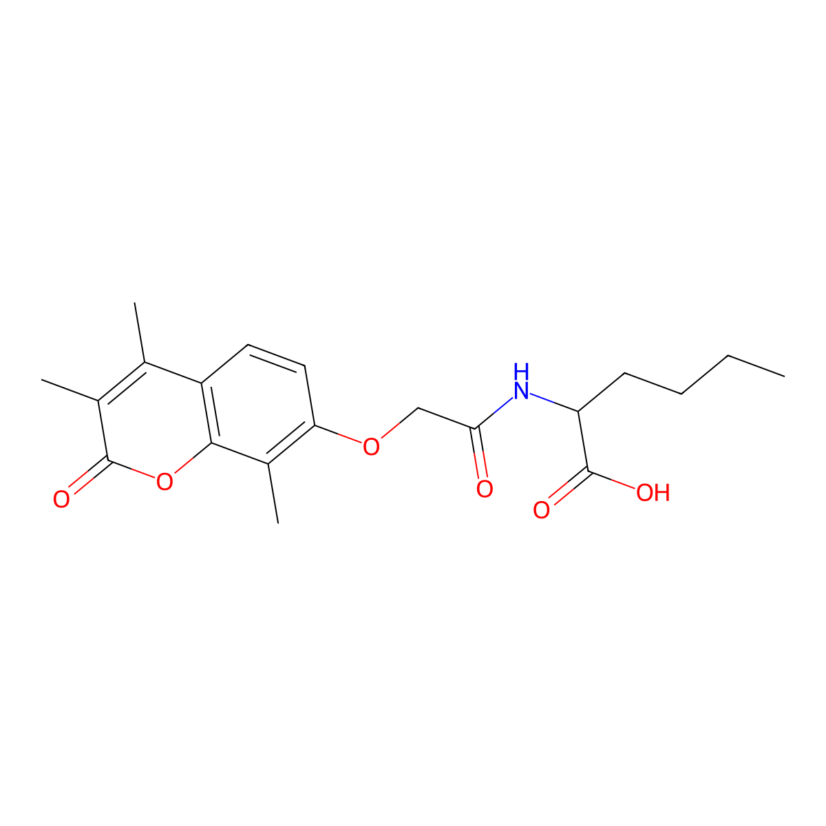 N-{[(3,4,8-trimethyl-2-oxo-2H-chromen-7-yl)oxy]acetyl}norleucine molecular structure, CAS 1008923-66-7