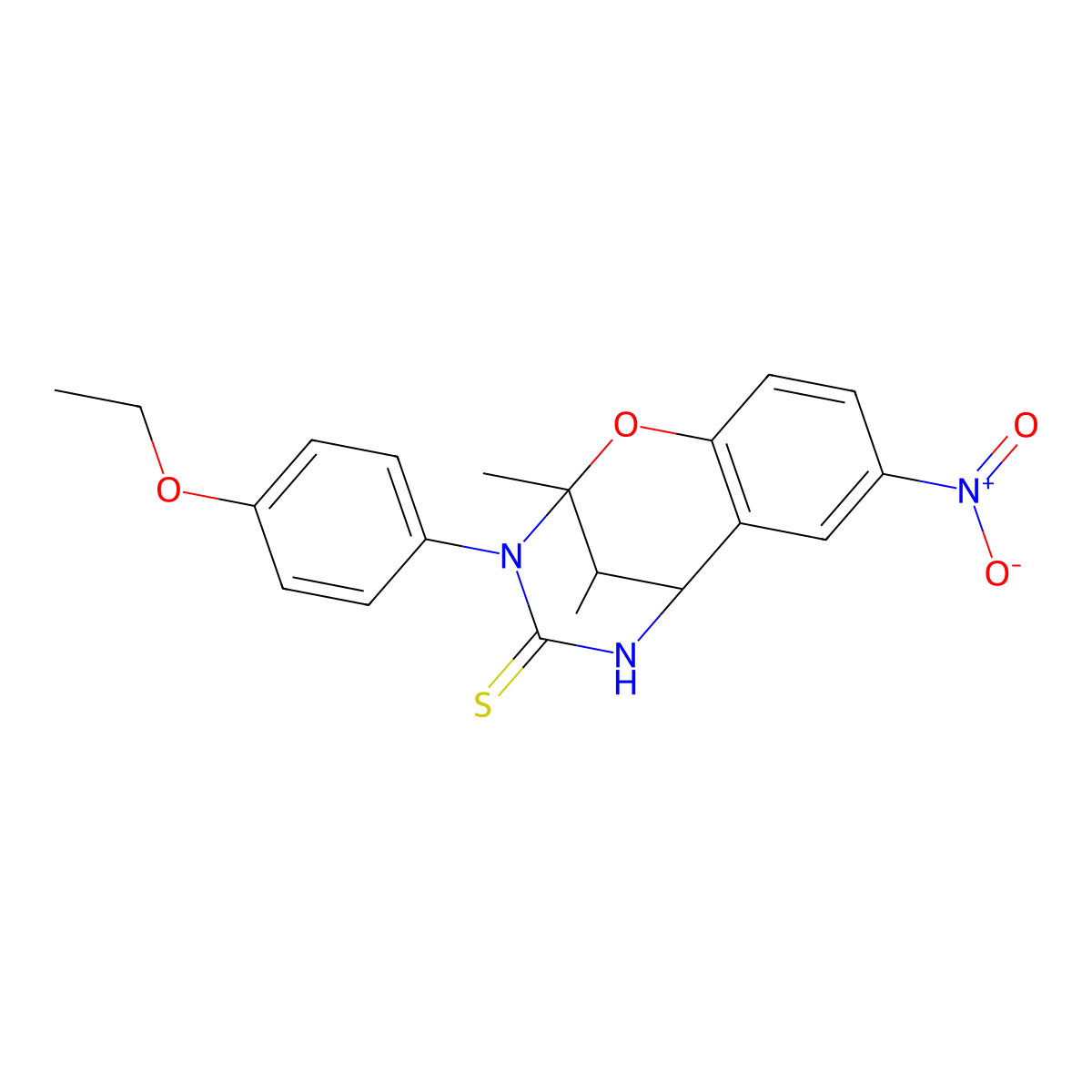 3-(4-ethoxyphenyl)-2,11-dimethyl-8-nitro-2,3,5,6-tetrahydro-4H-2,6-methano-1,3,5-benzoxadiazocine-4-thione molecular structure, CAS 1008925-03-8