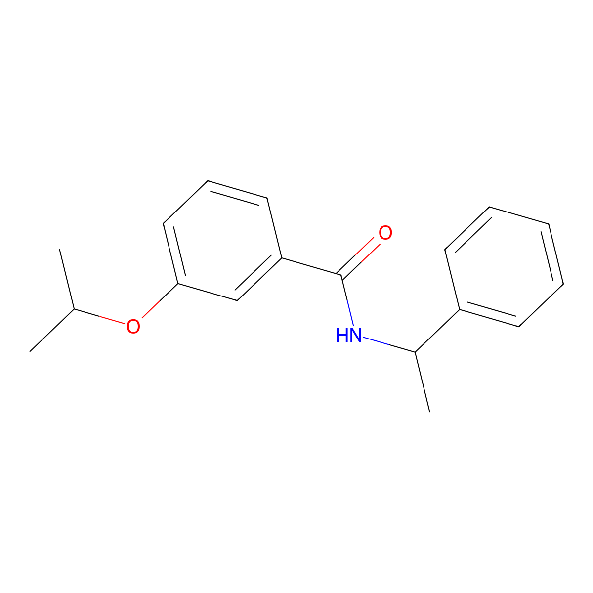 3-(1-Methylethoxy)-N-(1-phenylethyl)benzamide molecular structure, CAS 1008925-69-6