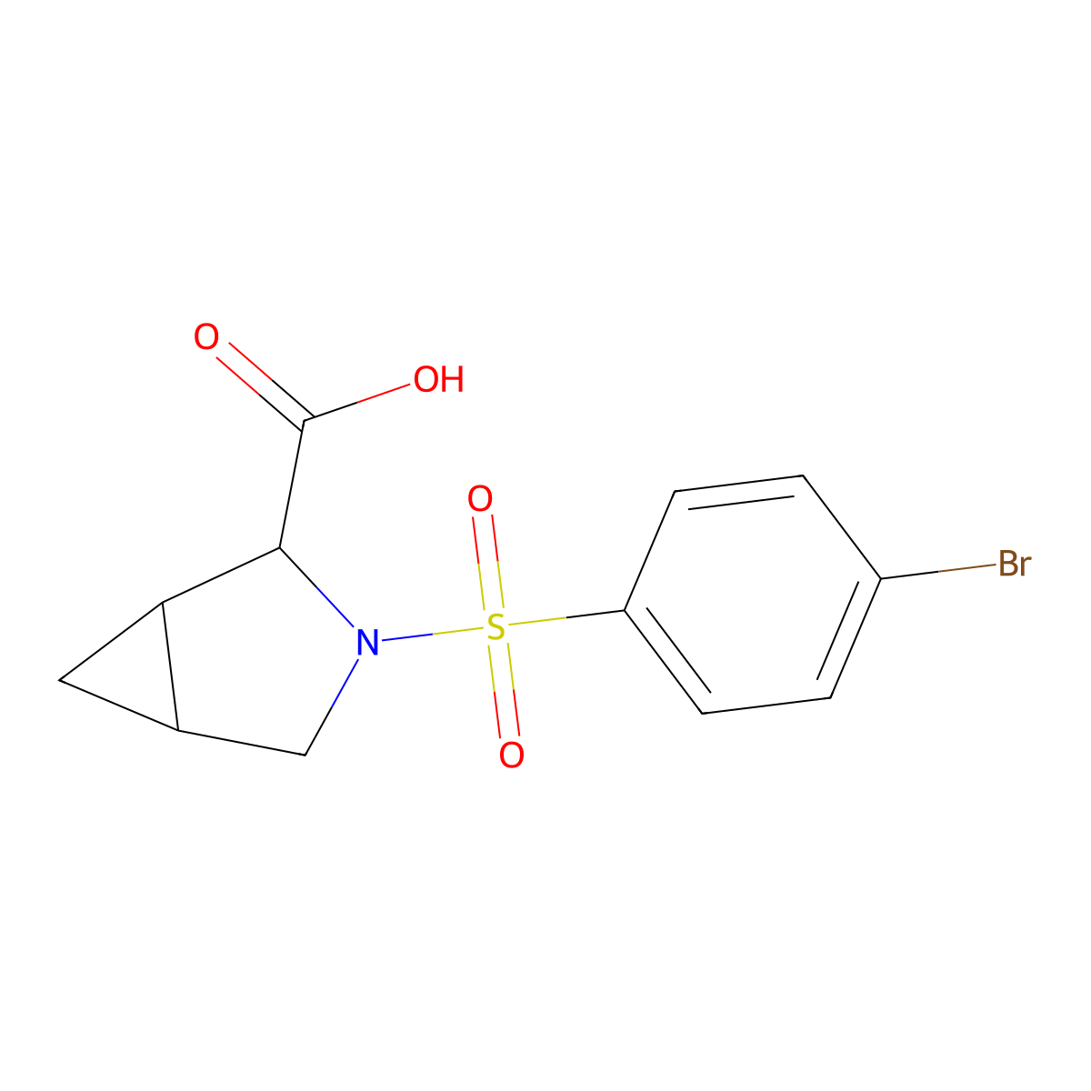 3-[(4-Bromophenyl)sulfonyl]-3-azabicyclo[3.1.0]hexane-2-carboxylic acid molecular structure, CAS 1008926-23-5