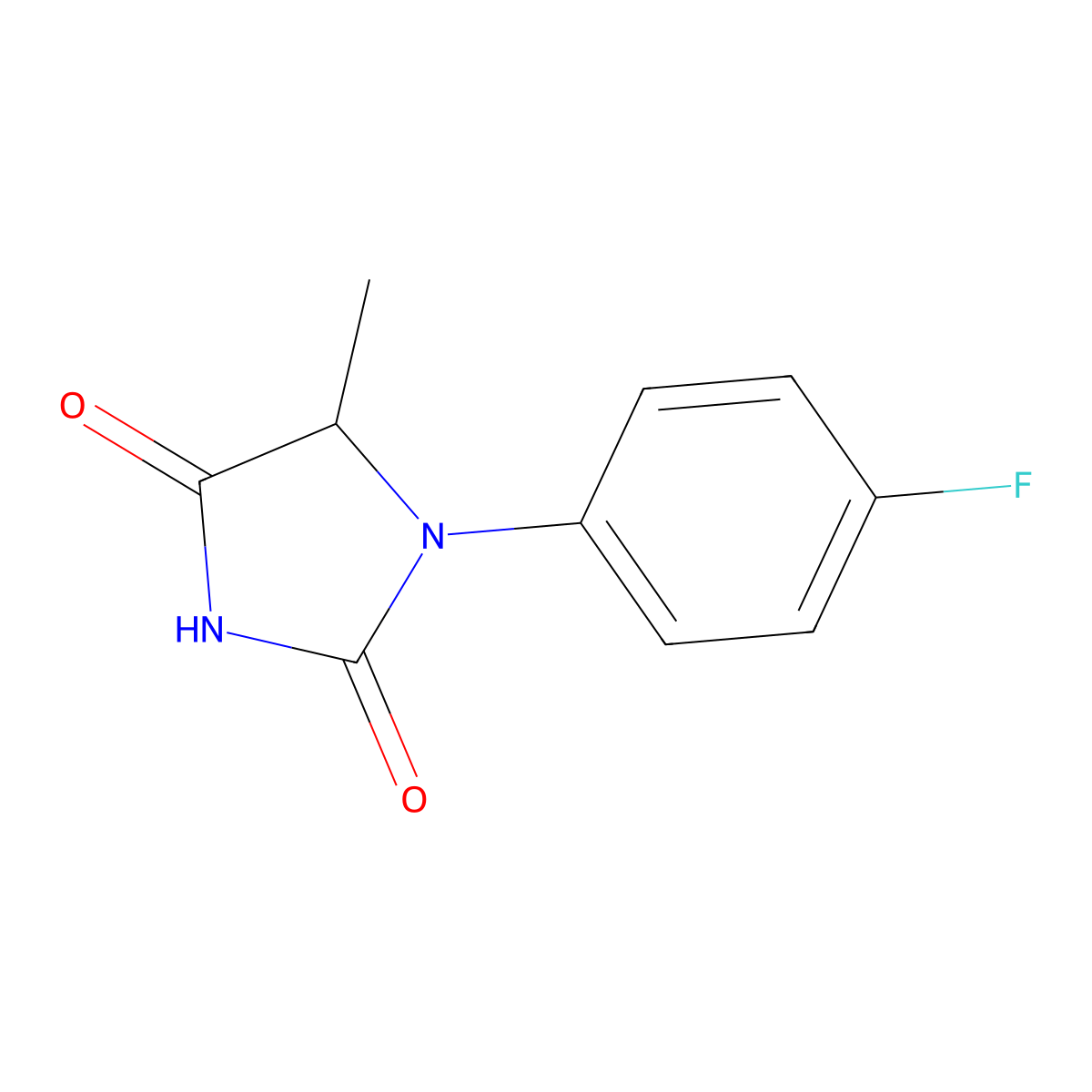 1-(4-Fluorophenyl)-5-Methylimidazolidine-2,4-Dione molecular structure, CAS 1008930-80-0