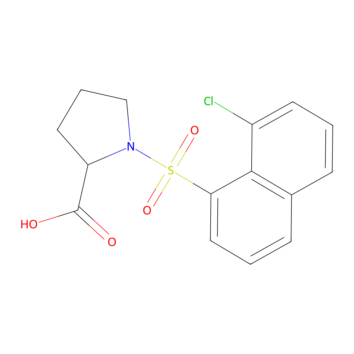 1-[(8-Chloro-1-naphthyl)sulfonyl]proline molecular structure, CAS 1008934-47-1