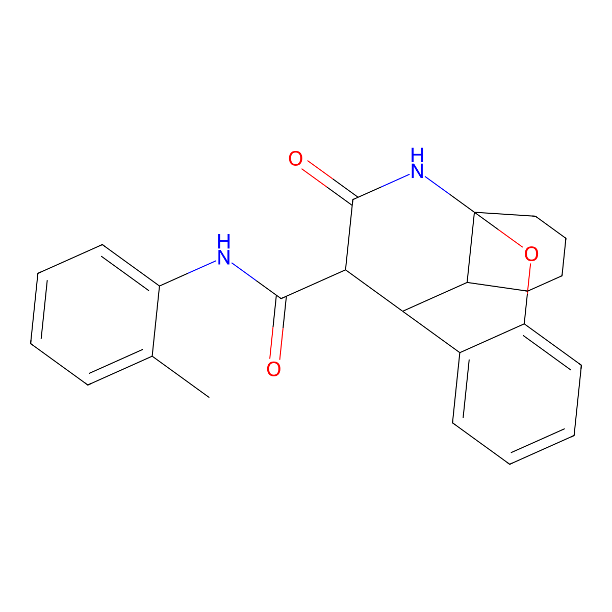12-oxo-N-(o-tolyl)-1,2,3,4,9,9a-hexahydro-4a,9-(epiminoethano)xanthene-11-carboxamide molecular structure, CAS 1008936-14-8