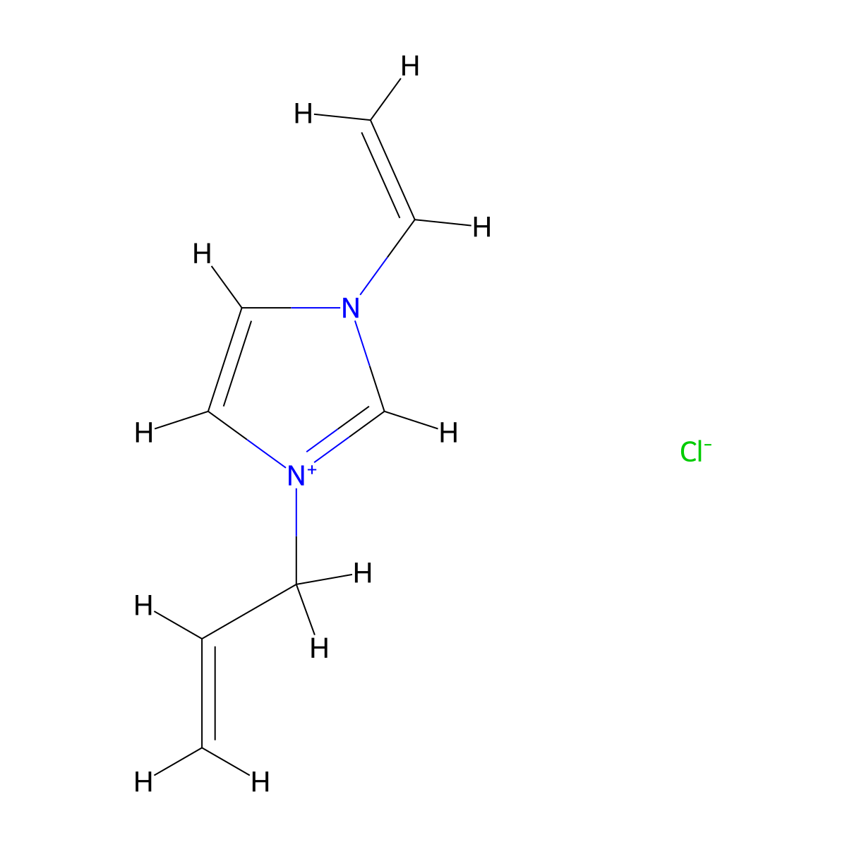 3-Allyl-1-vinyl-1H-imidazol-3-ium Chloride molecular structure, CAS 100894-64-2