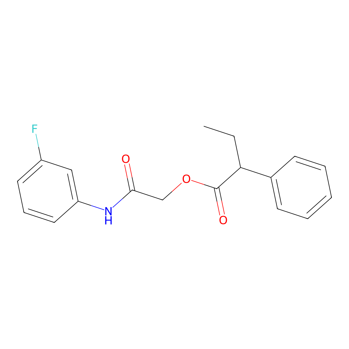 2-((3-Fluorophenyl)amino)-2-oxoethyl 2-phenylbutanoate molecular structure, CAS 1008945-40-1