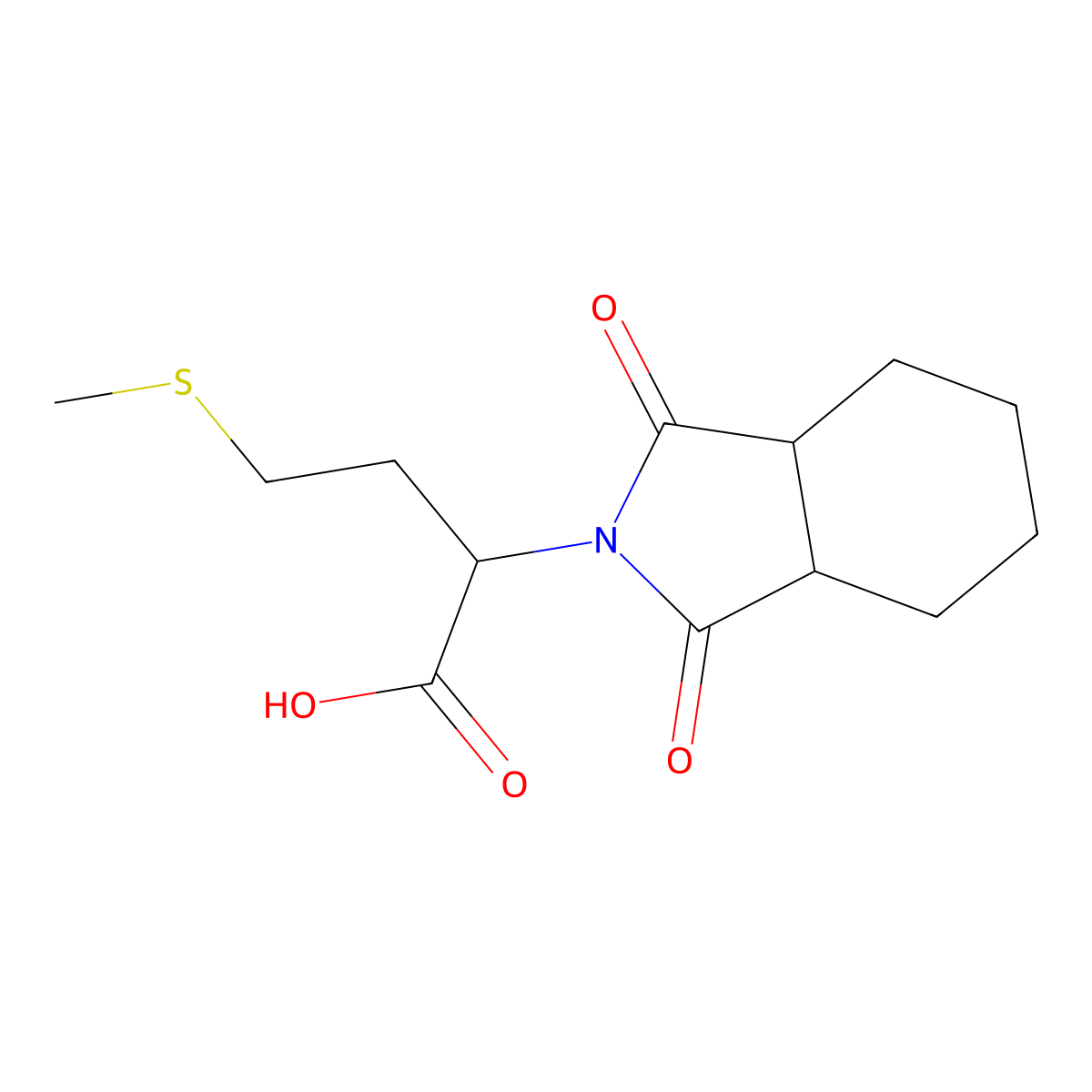 2-(1,3-dioxo-octahydro-1H-isoindol-2-yl)-4-(methylsulfanyl)butanoic acid molecular structure, CAS 1008946-61-9