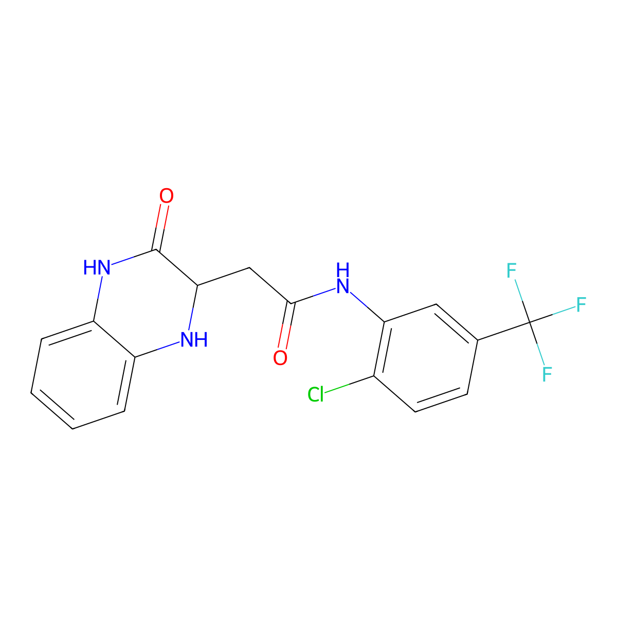 N-[2-chloro-5-(trifluoromethyl)phenyl]-2-(3-oxo-1,2,3,4-tetrahydroquinoxalin-2-yl)acetamide molecular structure, CAS 1008946-71-1