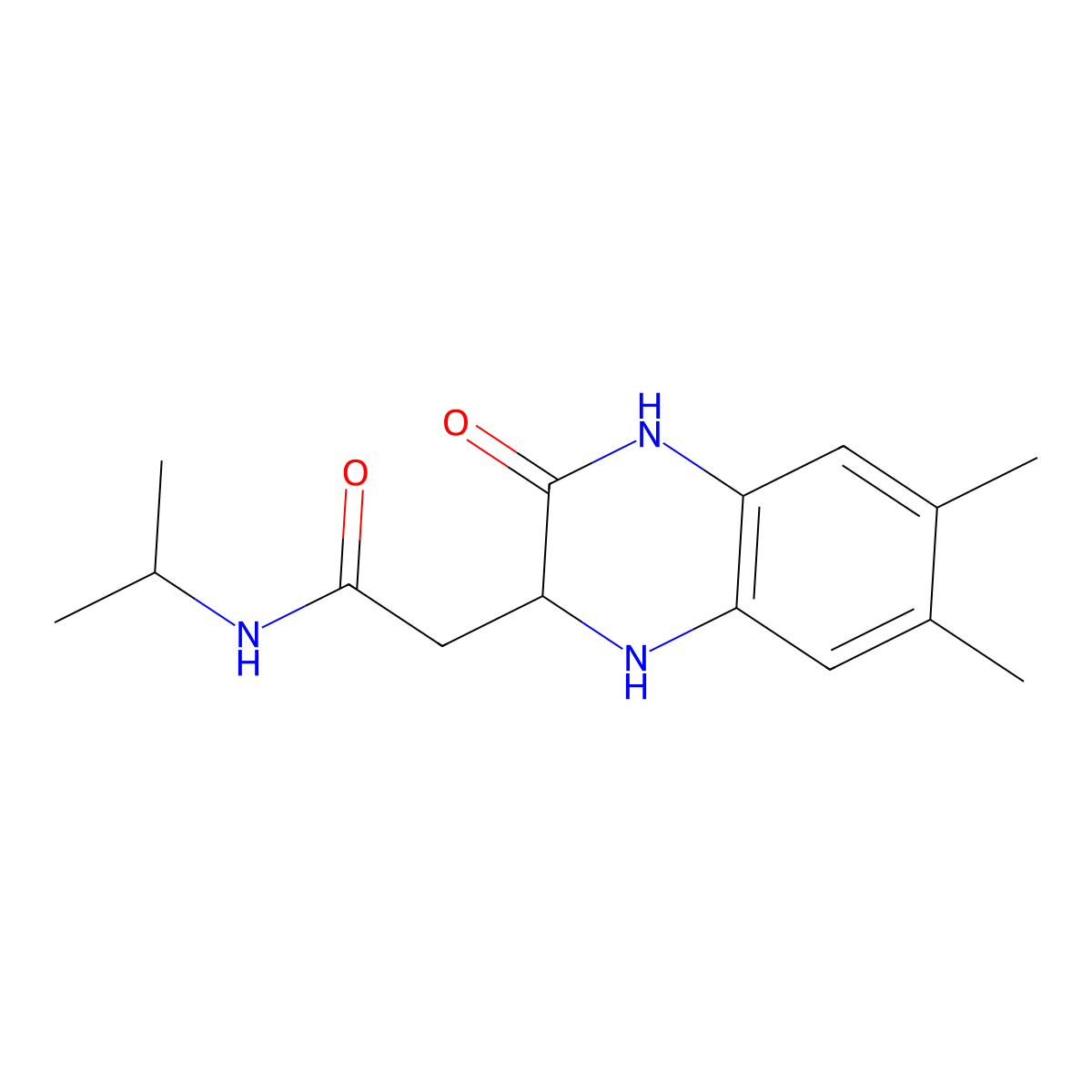 2-(6,7-dimethyl-3-oxo-1,2,3,4-tetrahydroquinoxalin-2-yl)-N-(propan-2-yl)acetamide molecular structure, CAS 1008947-09-8