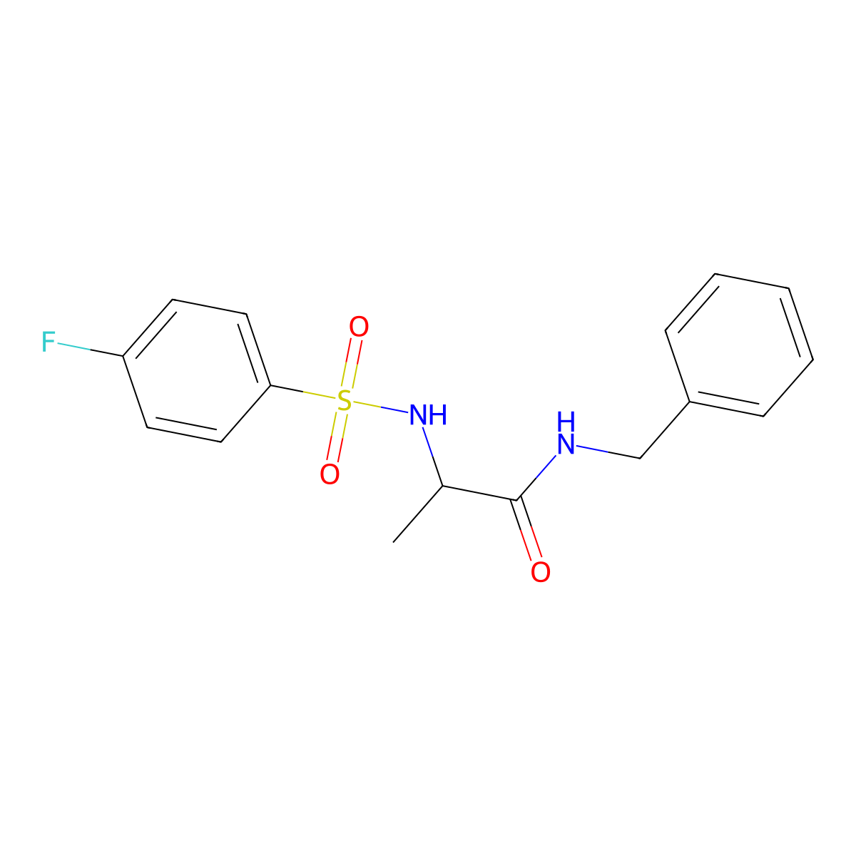 N-benzyl-2-[(4-fluorophenyl)sulfonylamino]propanamide molecular structure, CAS 1008954-87-7