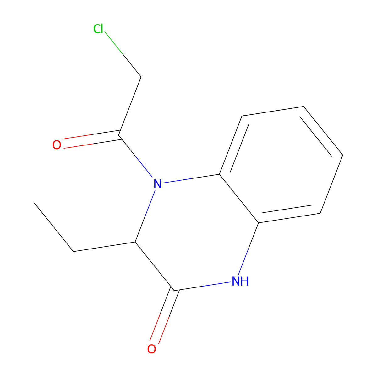 4-(2-chloroacetyl)-3-ethyl-3,4-dihydro-2(1H)-quinoxalinone molecular structure, CAS 1008956-18-0