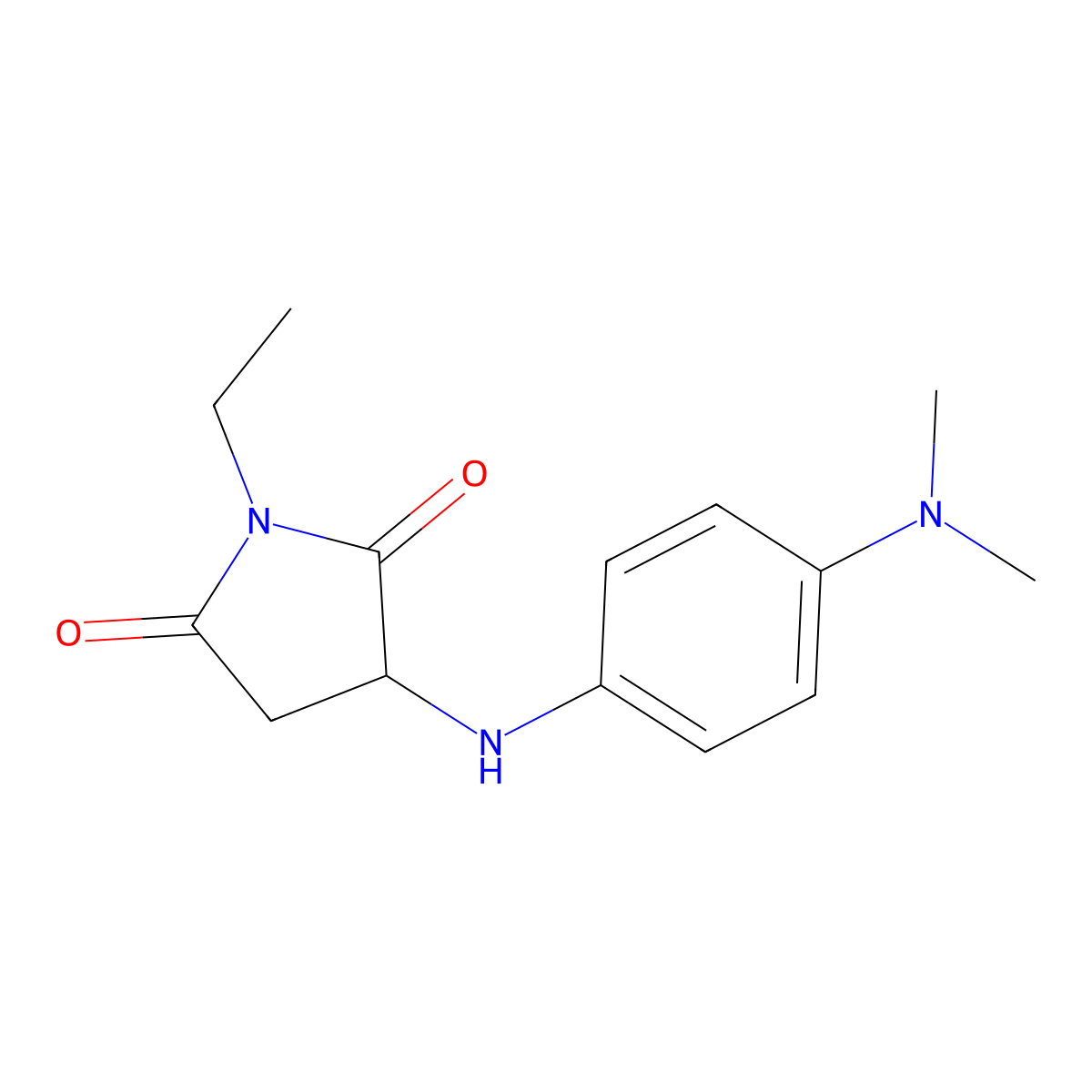 3-((4-(Dimethylamino)phenyl)amino)-1-ethylpyrrolidine-2,5-dione molecular structure, CAS 1008960-27-7