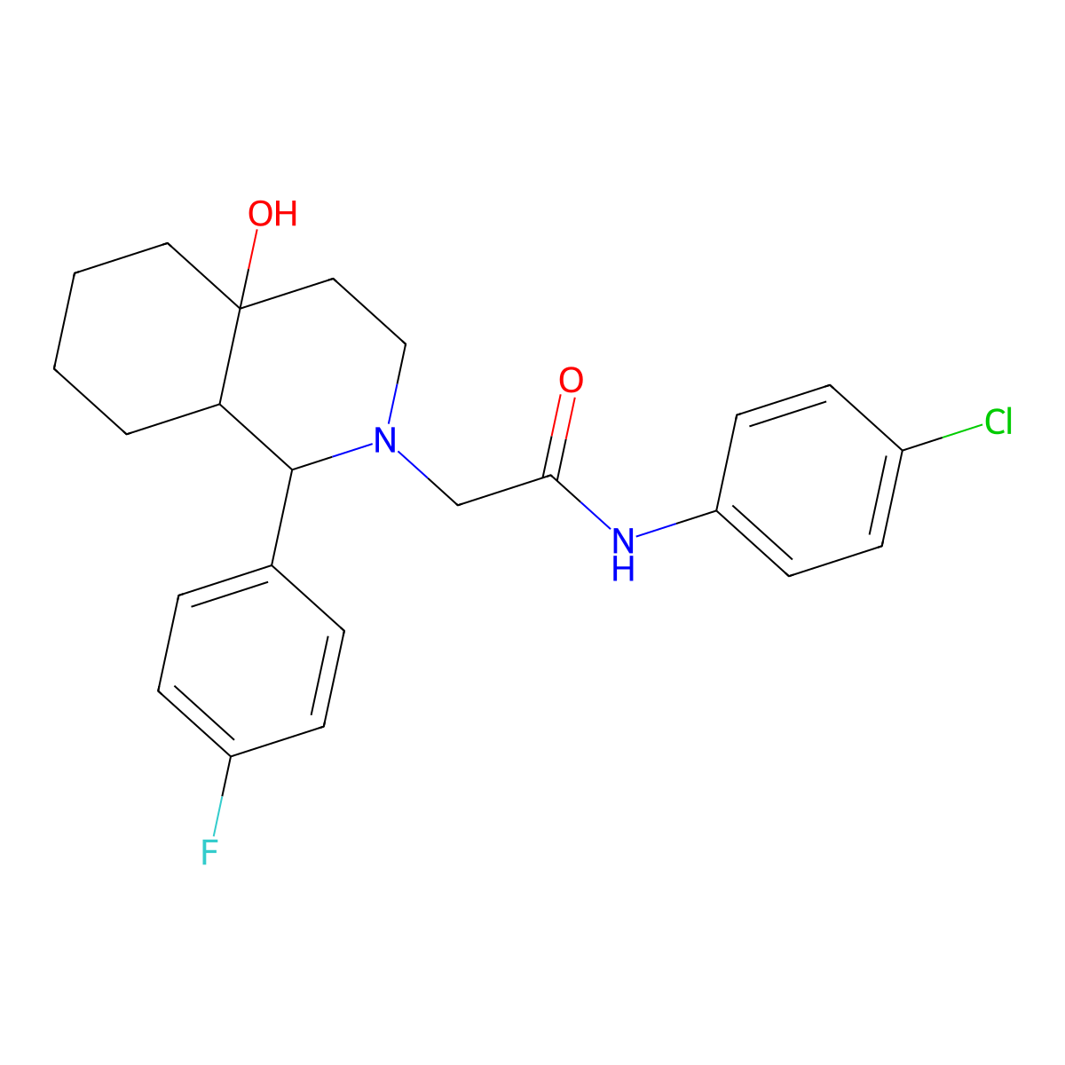 C23H26ClFN2O2 molecular structure, CAS 1008964-96-2