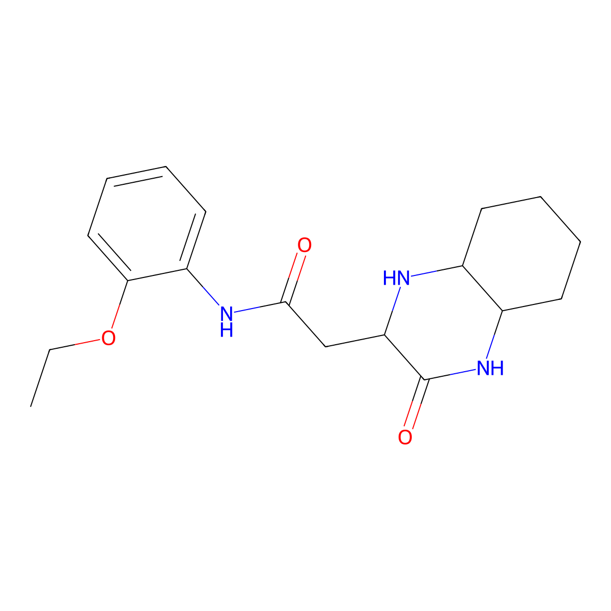 N-(2-ethoxyphenyl)-2-(3-oxodecahydro-2-quinoxalinyl)acetamide molecular structure, CAS 1008970-71-5