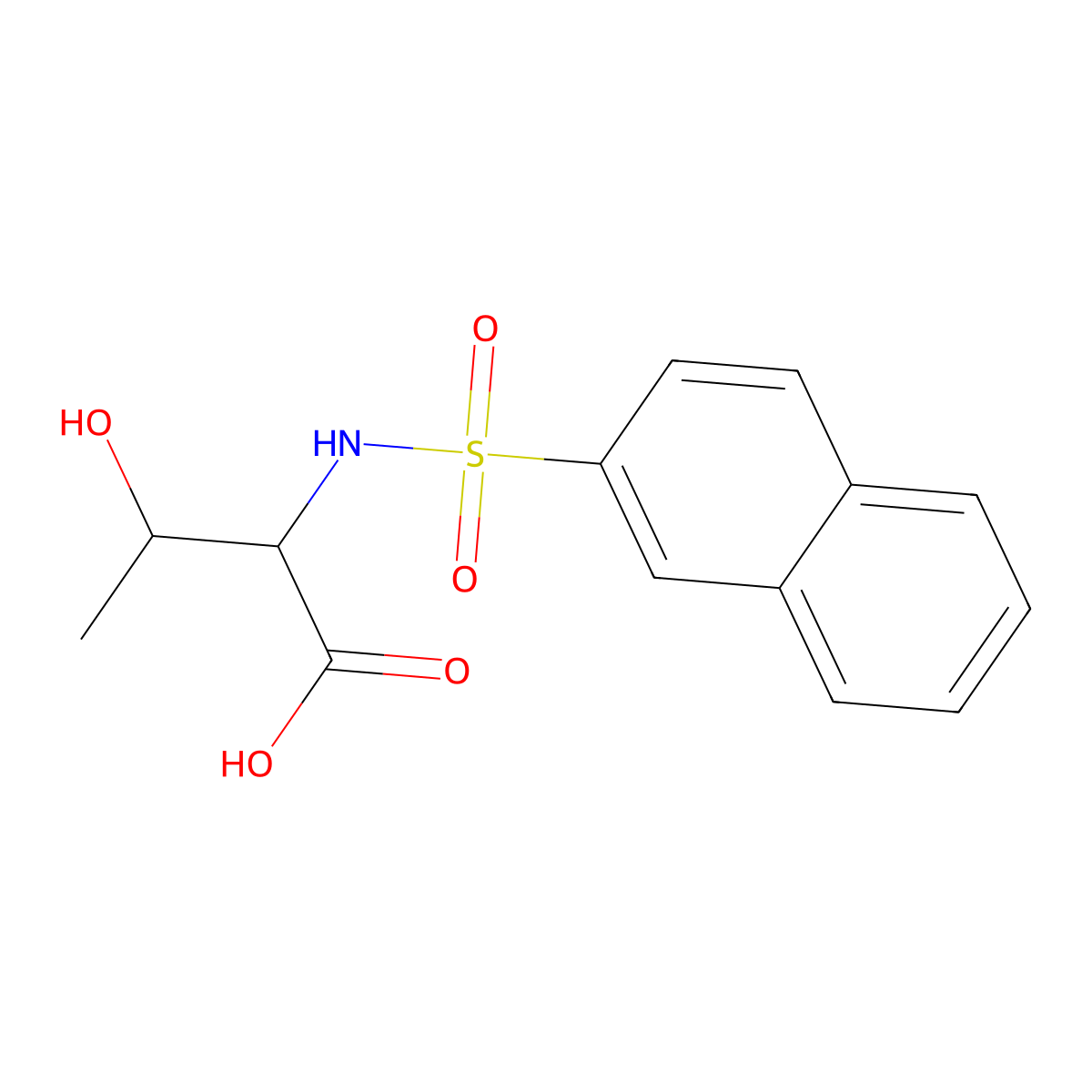 3-Hydroxy-2-(naphthalene-2-sulfonamido)butanoic acid molecular structure, CAS 1008972-08-4