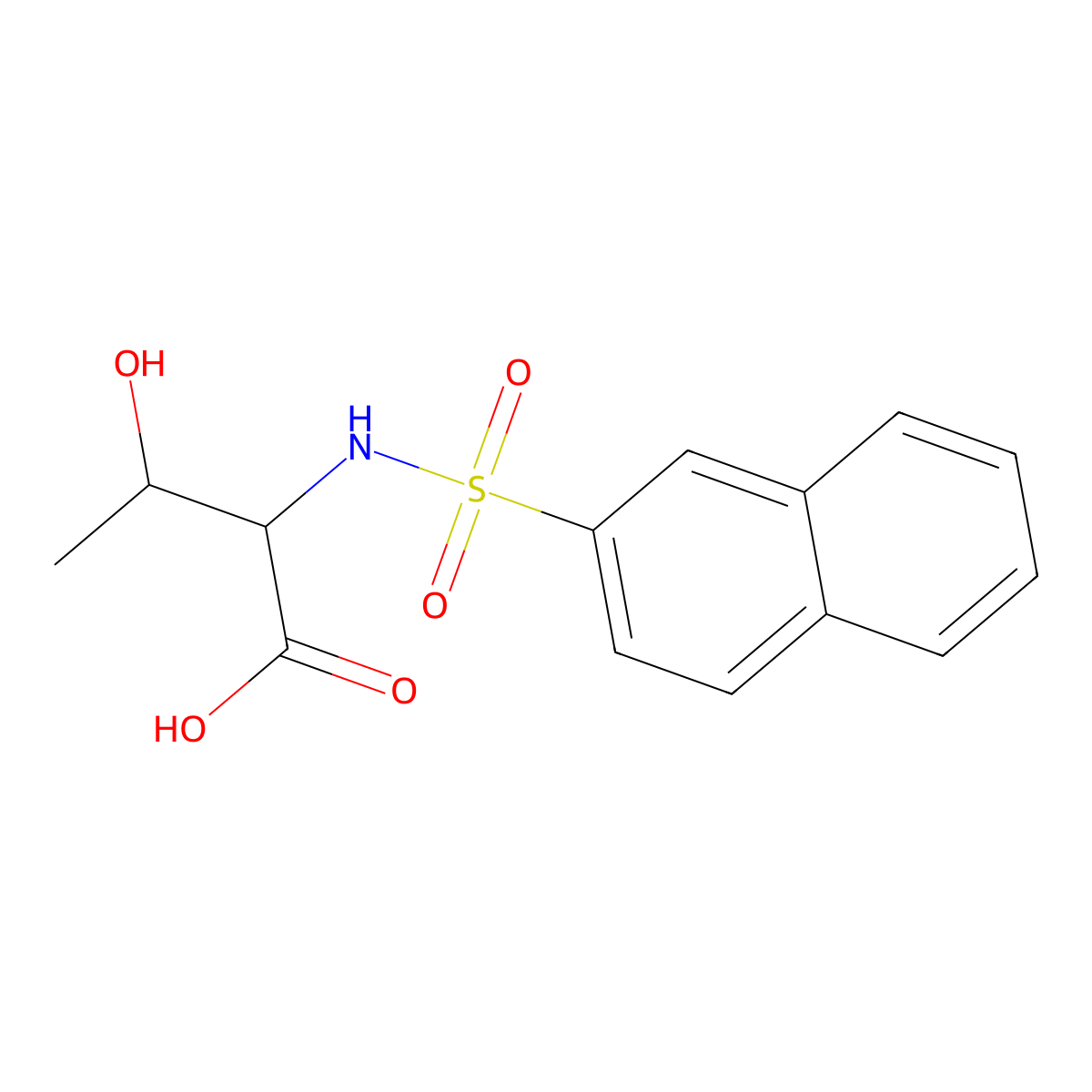 3-Hydroxy-2-(naphthalene-2-sulfonamido)butanoic acid molecular structure, CAS 1008972-08-4