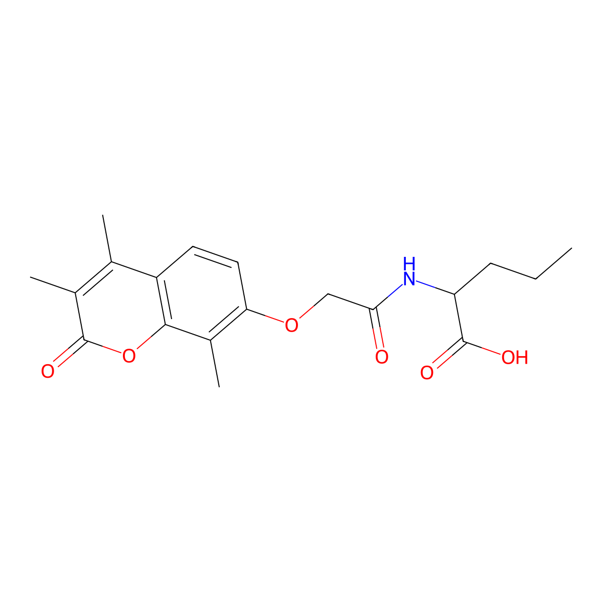 N-{[(3,4,8-trimethyl-2-oxo-2H-chromen-7-yl)oxy]acetyl}norvaline molecular structure, CAS 1008977-88-5