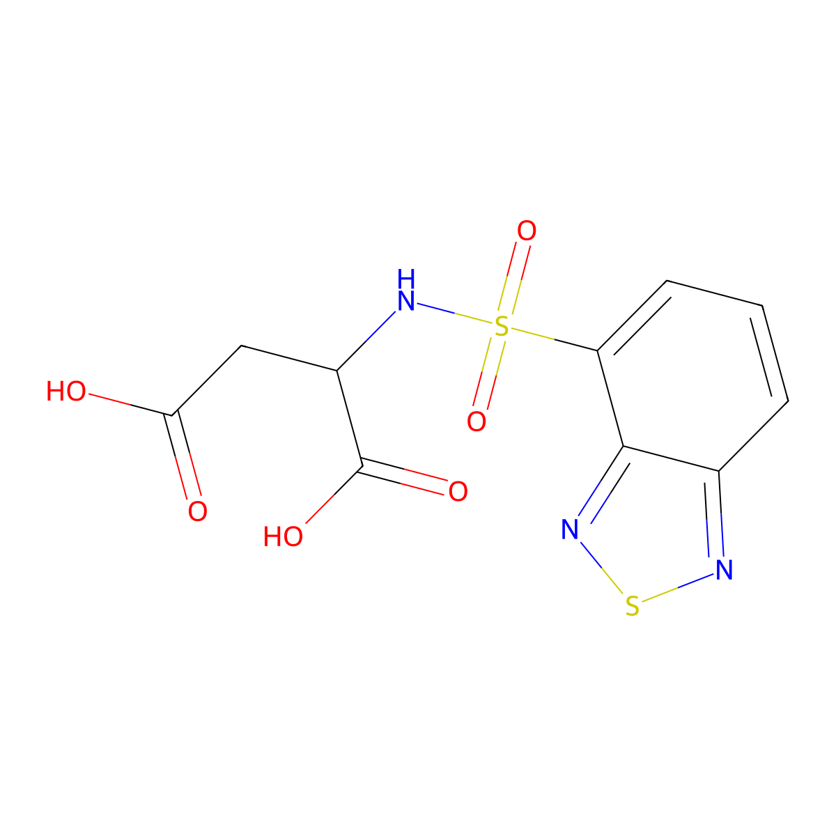 N-(2,1,3-benzothiadiazol-4-ylsulfonyl)aspartic acid molecular structure, CAS 1008984-33-5