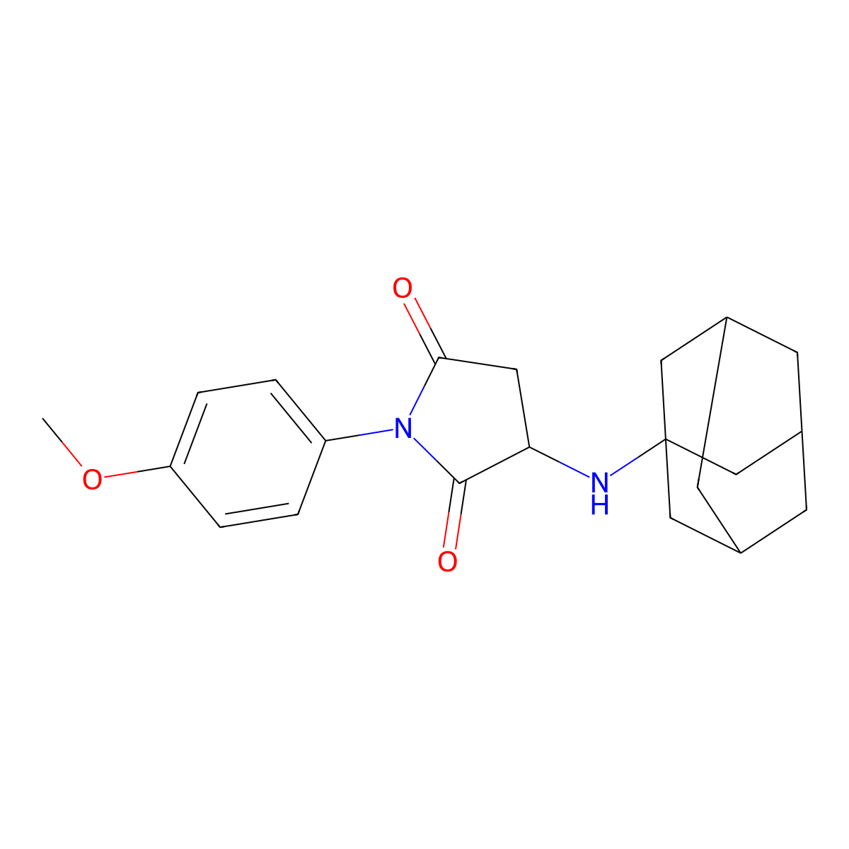3-(1-Adamantylamino)-1-(4-methoxyphenyl)pyrrolidine-2,5-dione molecular structure, CAS 1008985-19-0
