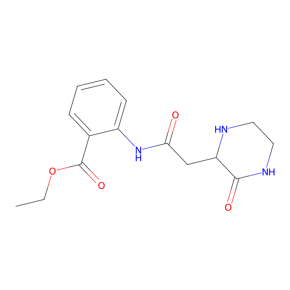 Ethyl 2-[[2-(3-oxopiperazin-2-yl)acetyl]amino]benzoate molecular structure, CAS 1008989-56-7