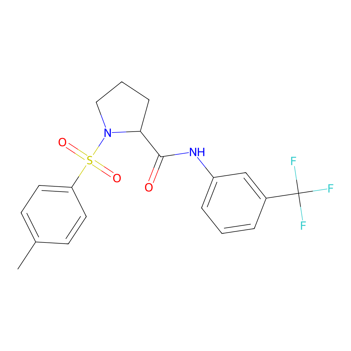 C19H19F3N2O3S molecular structure, CAS 1008995-15-0